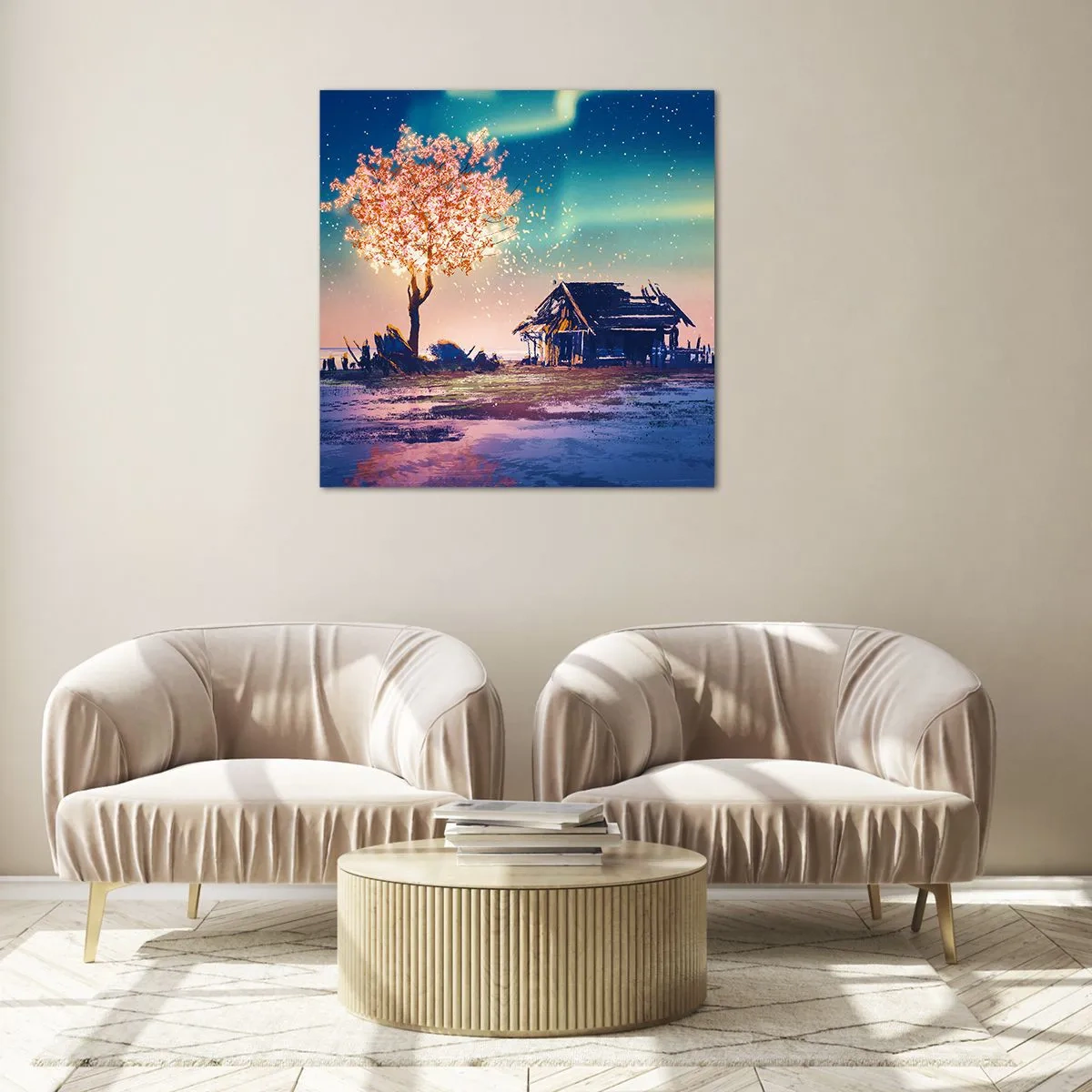 Quadro su vetro - La natura non passa - 70x70 cm