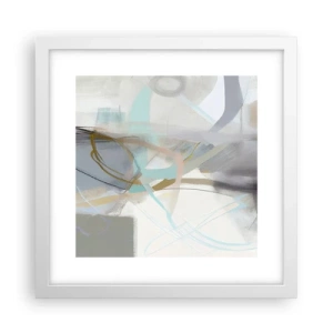 Poster in cornice bianca - Astrazione nebulosa - 30x30 cm