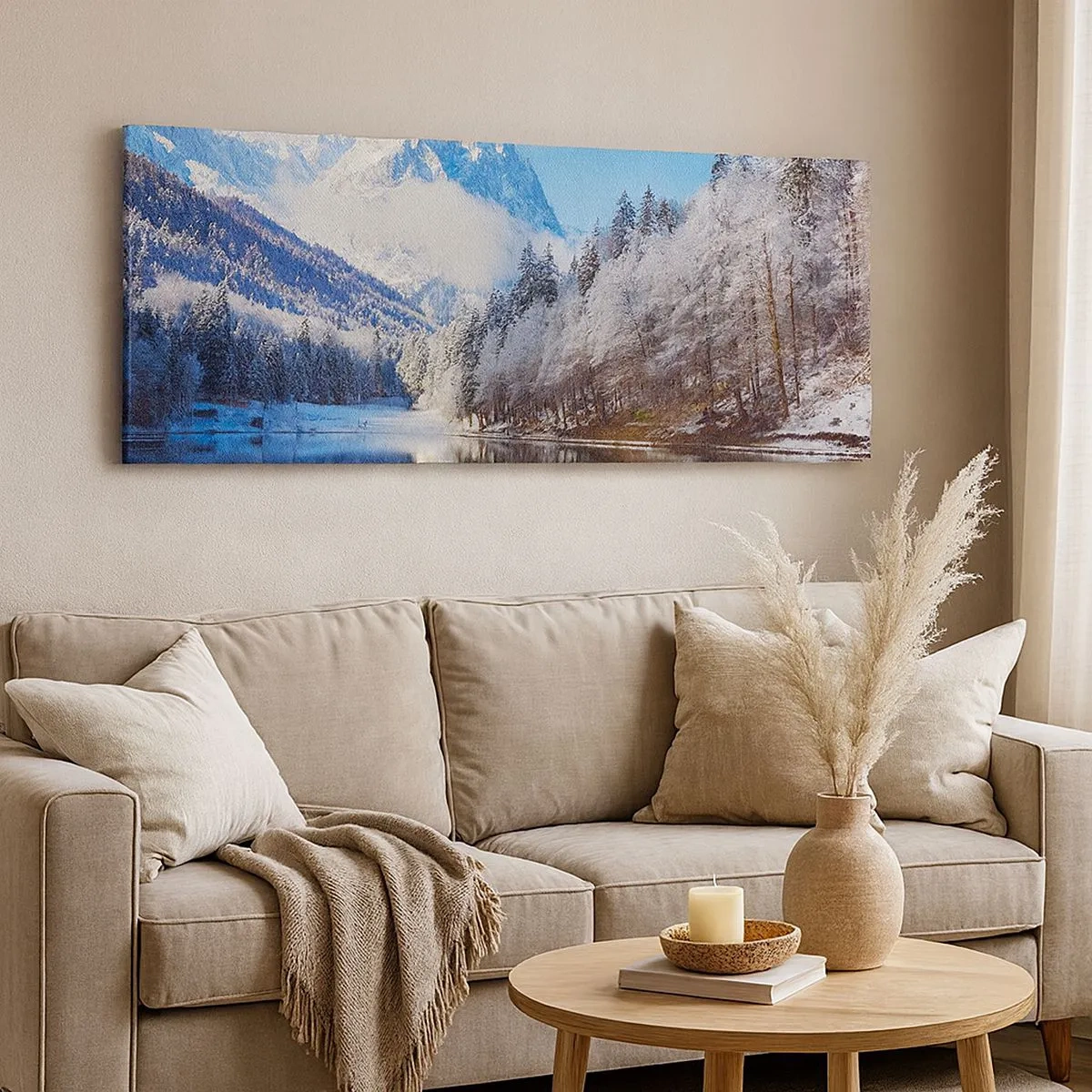 Quadro su tela - Stampe su Tela - Il custode innevato - 100x40 cm