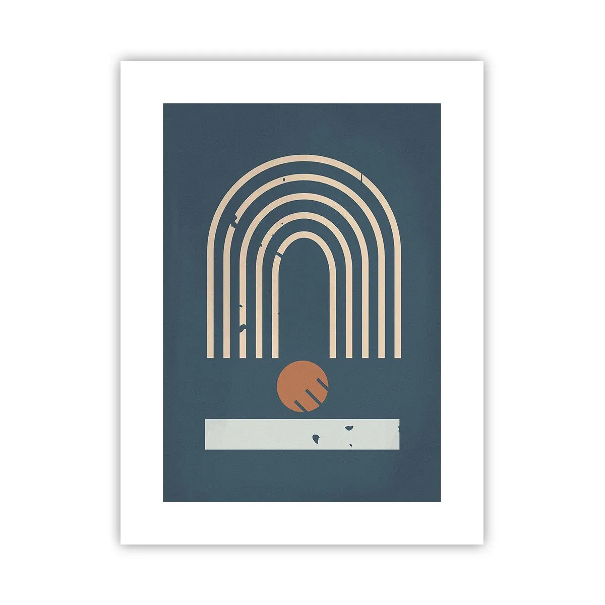 Poster - Geometria in blu - 30x40 cm