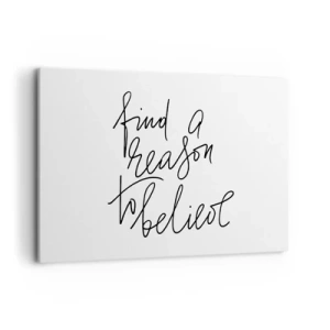 Quadro su tela - Stampe su Tela - Una citazione motivazionale in stile minimalista - 120x80cm - è possibile - Decorazione murale moderna per soggiorno e camera da letto ARTTOR