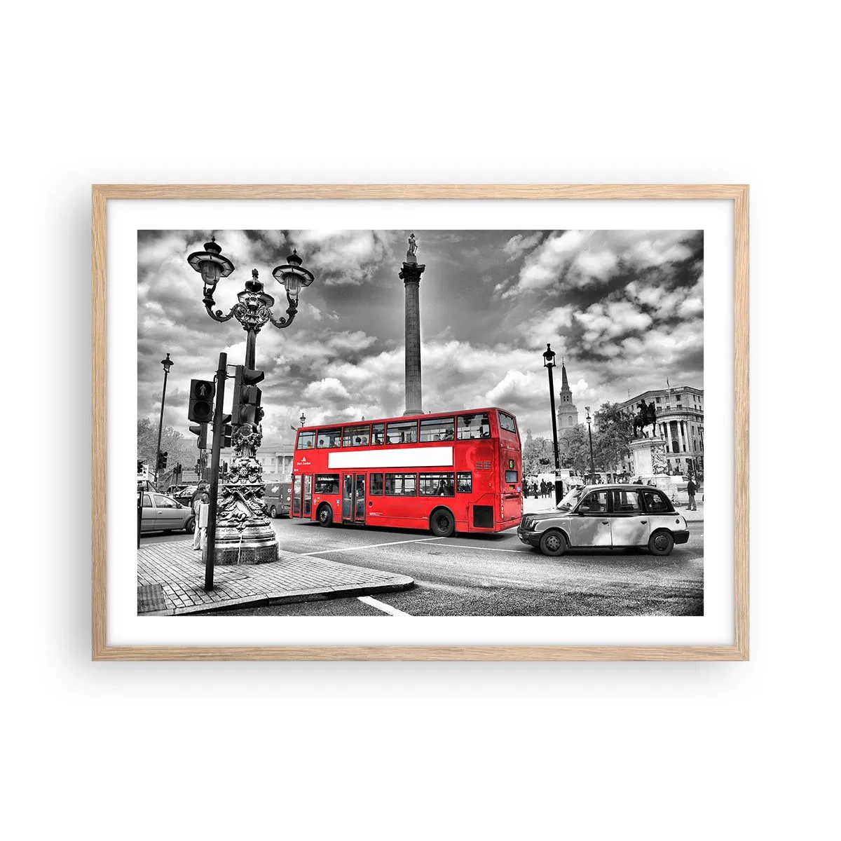 Poster in cornice rovere chiaro - Il vero flusso sanguigno della città - 70x50 cm