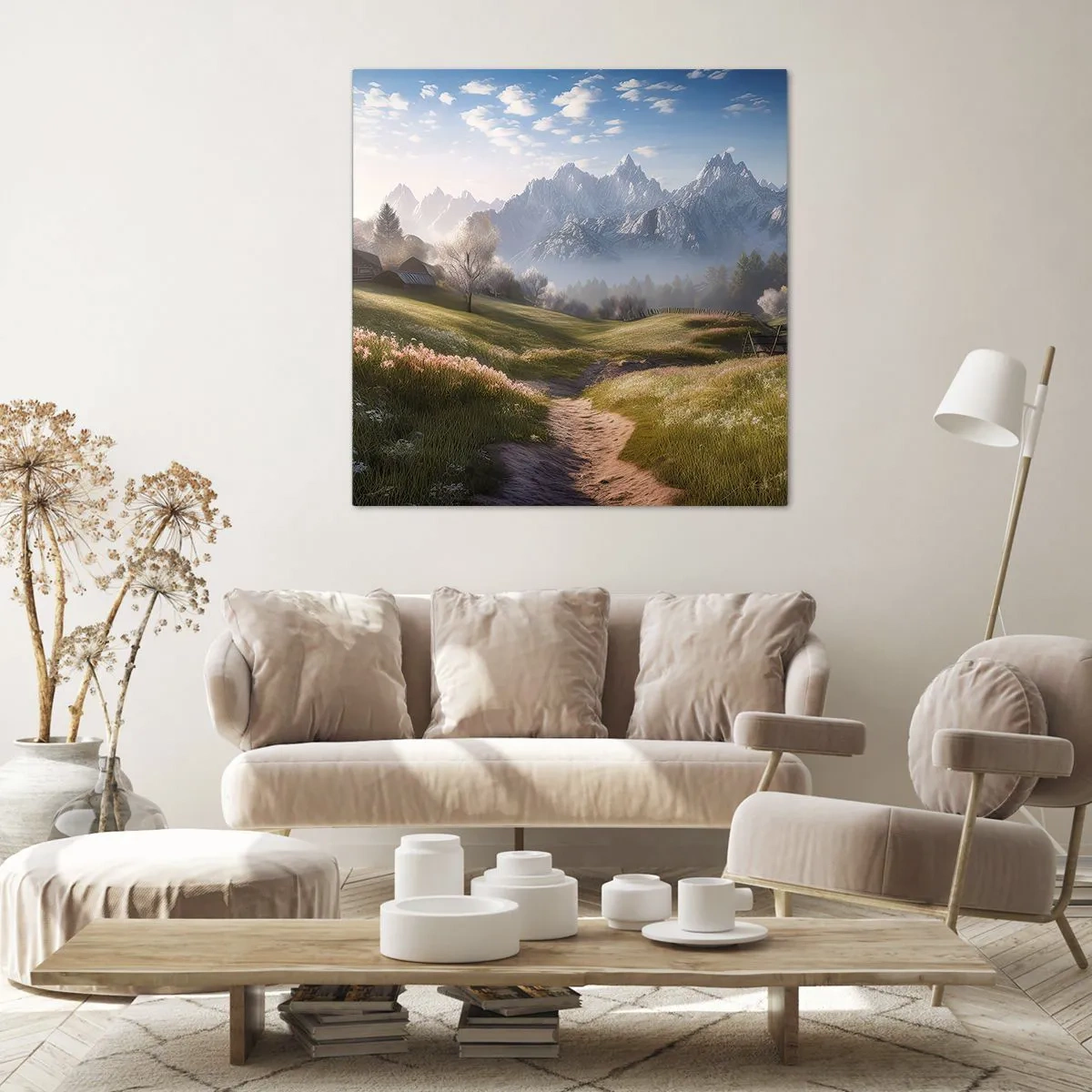 Quadro su tela - Stampe su Tela - Valle idilliaca - 60x60 cm
