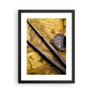 Poster in cornice nera - Dove sono questi tesori? - 30x40 cm