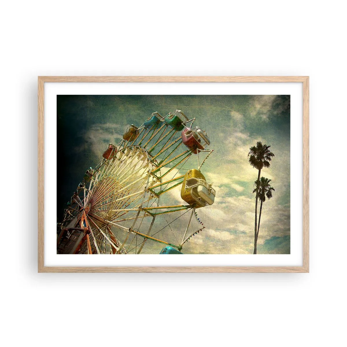 Poster in cornice rovere chiaro - Il divertimento comincia... - 70x50 cm