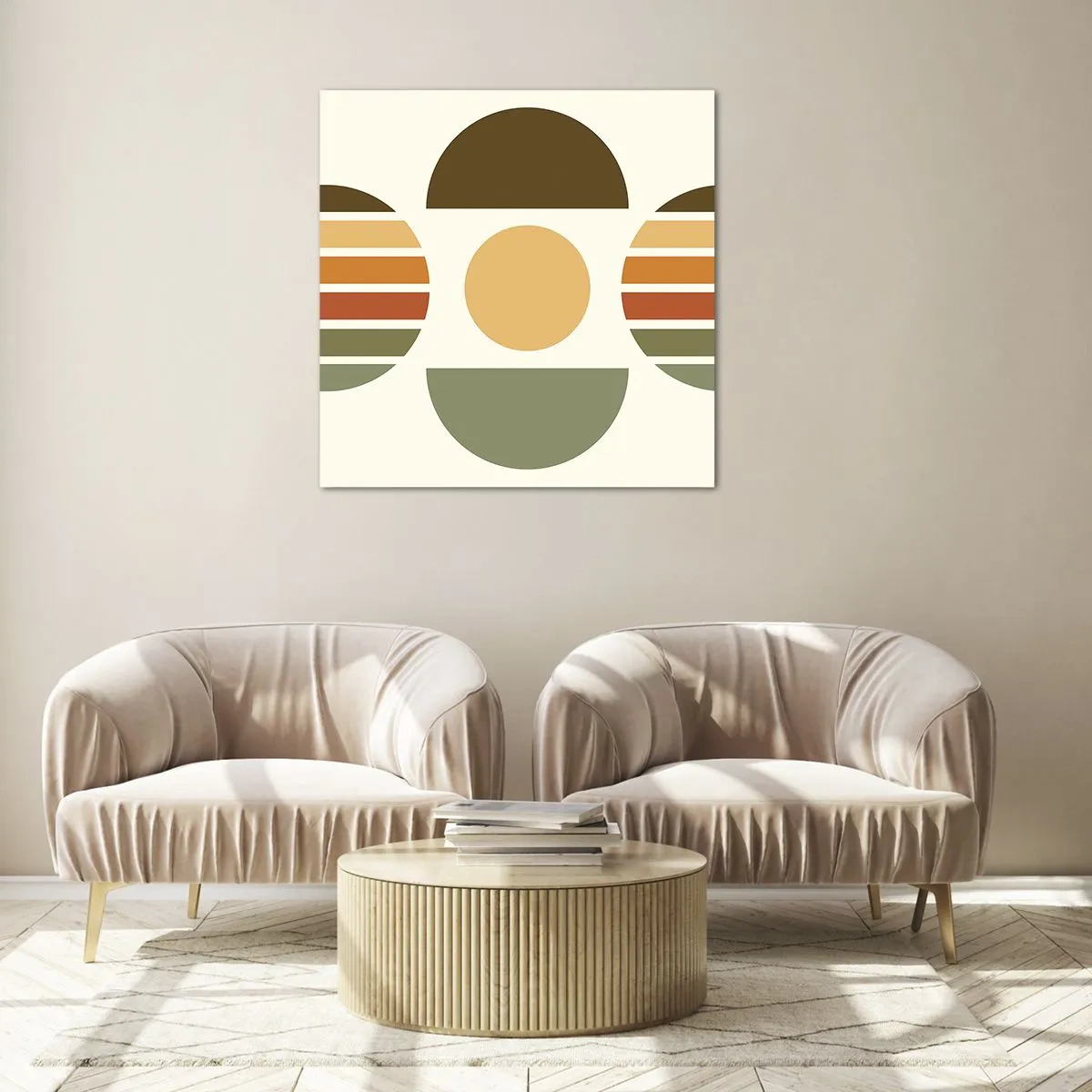 Quadro su vetro - Nei colori della terra - 50x50 cm