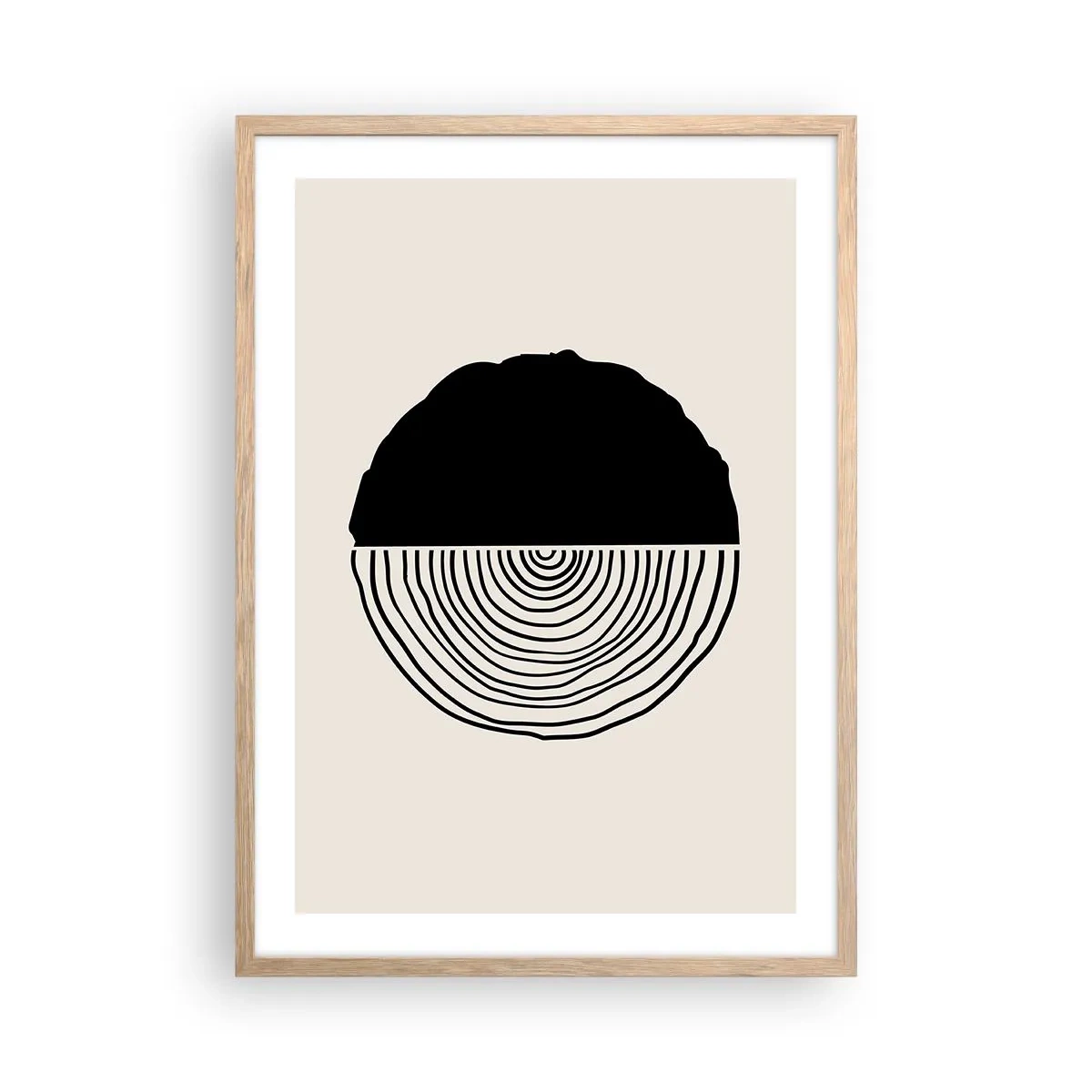 Poster in cornice rovere chiaro - A metà - 50x70 cm