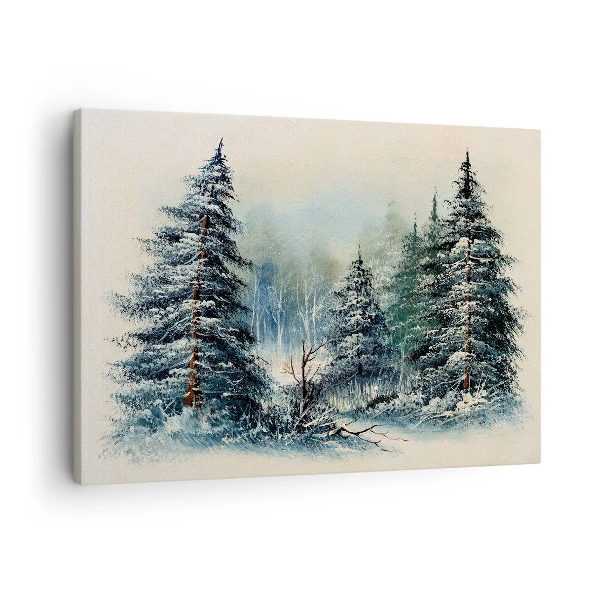 Quadro su tela - Stampe su Tela - Paesaggio invernale con alberi innevati - 70x50cm - Pronti al Natale - Decorazione murale moderna per soggiorno e camera da letto ARTTOR