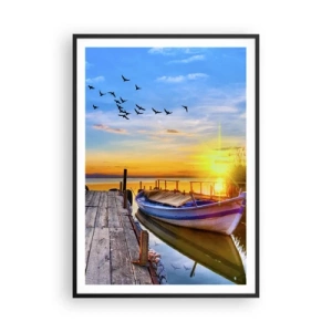 Poster in cornice nera - A domani - 70x100 cm