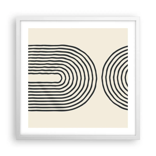 Poster in cornice bianca - Tra un attimo... - 50x50 cm