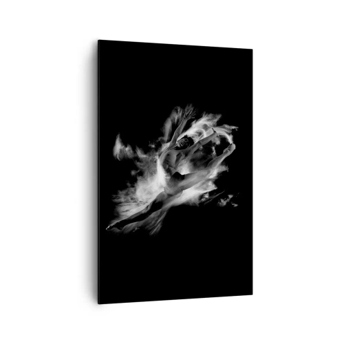 Quadro su tela - Stampe su Tela - Una ballerina in posa dinamica su uno sfondo nero - 80x120cm - Fermo in volo - Decorazione murale moderna per soggiorno e camera da letto ARTTOR