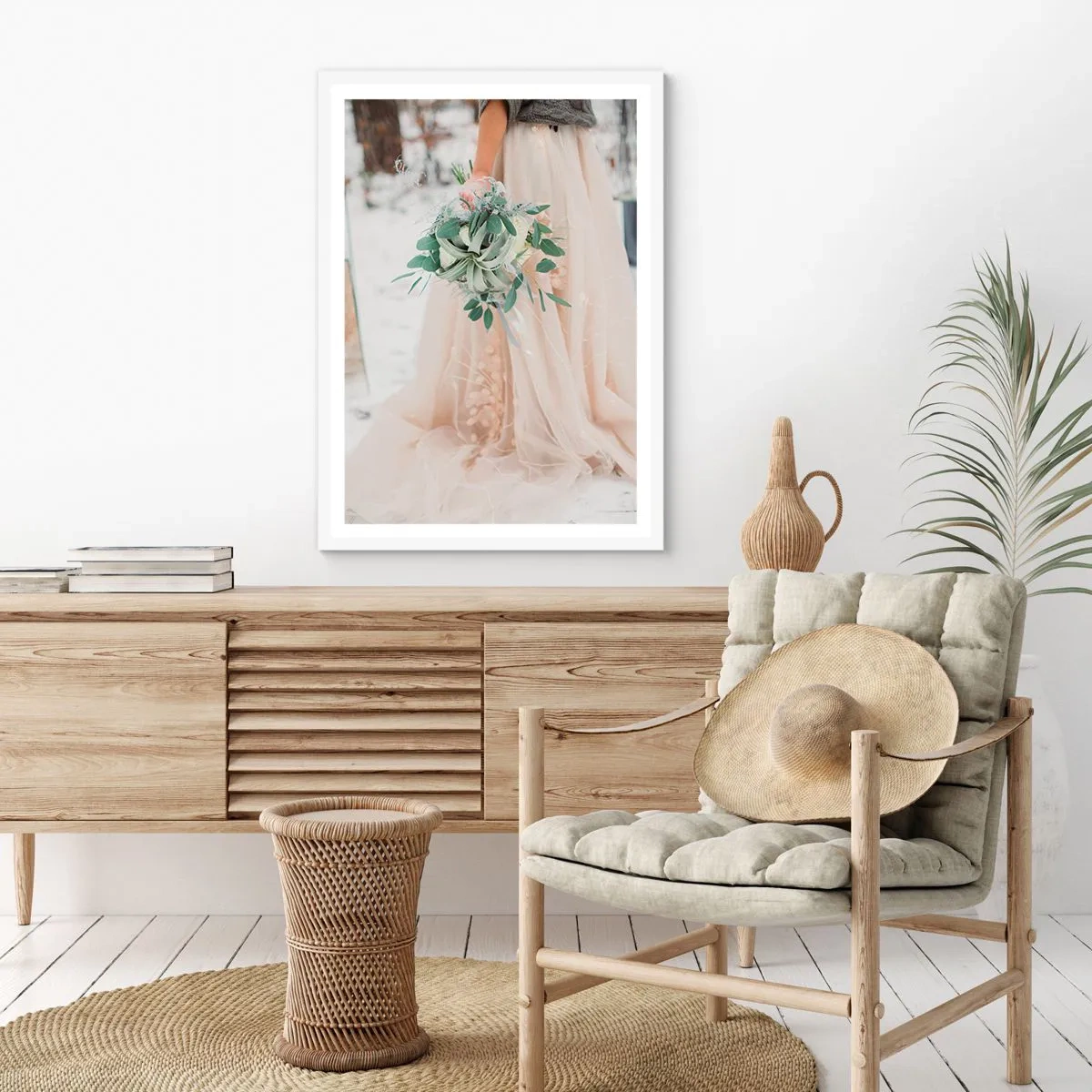 Poster in cornice bianca - E vissero felici e contenti - 30x40 cm