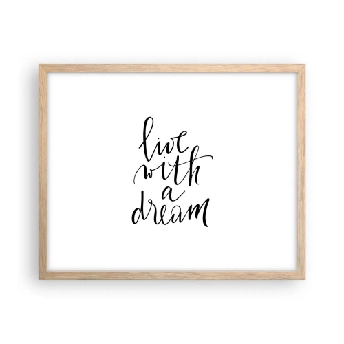 Poster in cornice rovere chiaro - Of course - 50x40 cm