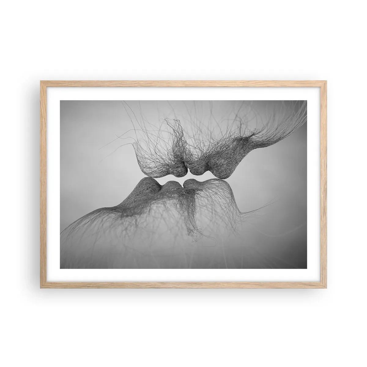 Poster in cornice rovere chiaro - Il bacio del vento - 70x50 cm