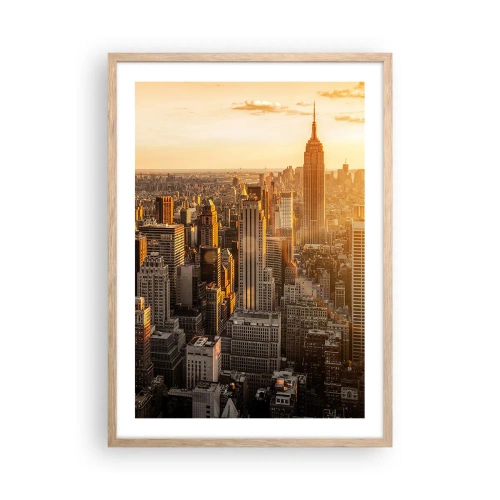 Poster in cornice rovere chiaro - Crescere al sole - 50x70 cm