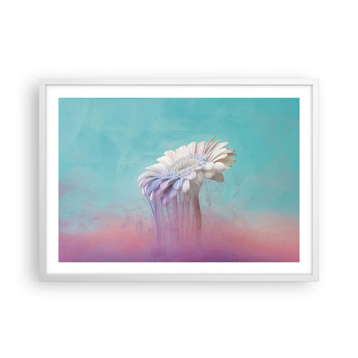 Poster in cornice bianca - L'aldilà dei fiori - 70x50 cm