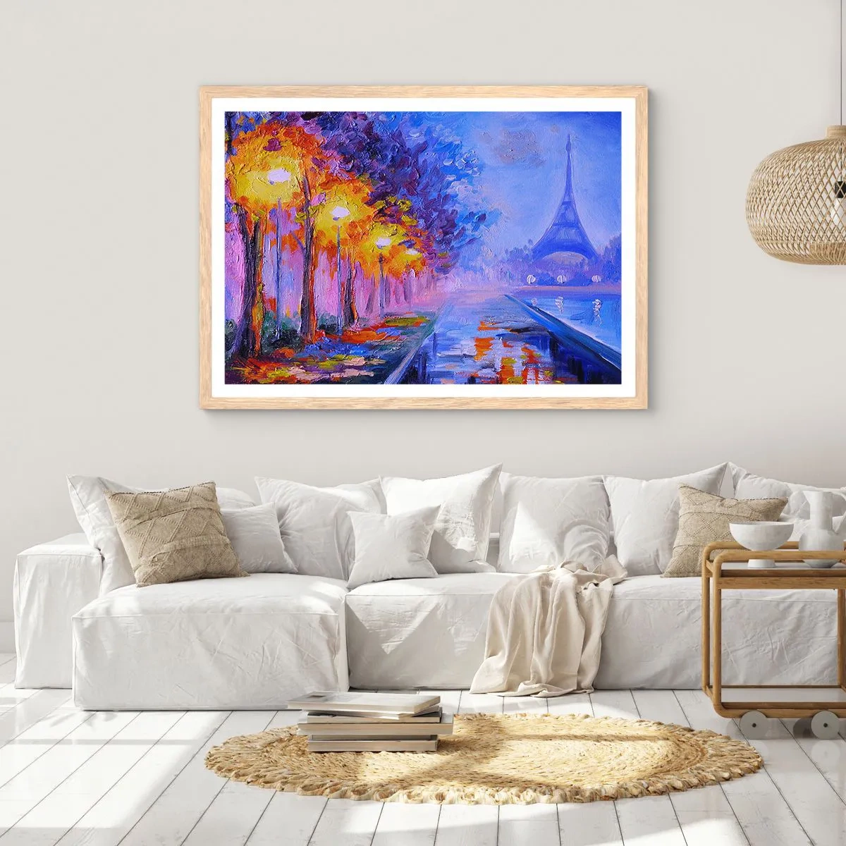 Poster in cornice rovere chiaro - Passeggiata da sogno - 100x70 cm