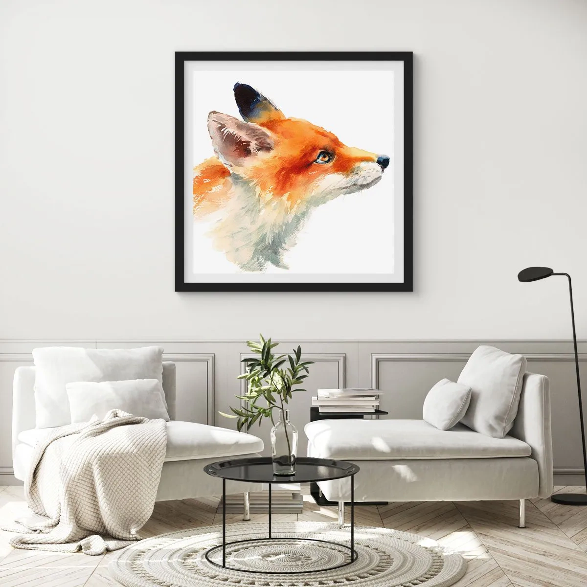 Poster in cornice nera - La prudenza non è mai troppa - 40x40 cm