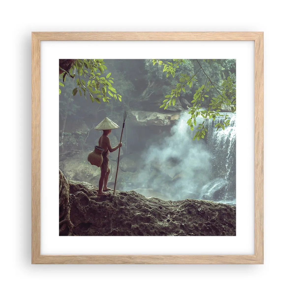 Poster in cornice rovere chiaro - In armonia con la natura - 40x40 cm