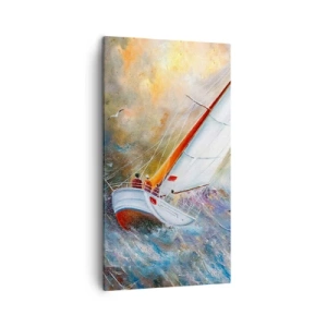 Quadro su tela - Stampe su Tela - Correndo sulle onde - 45x80 cm