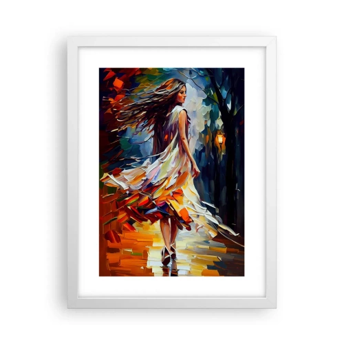 Poster in cornice bianca - Ragazza d'autunno - 30x40 cm