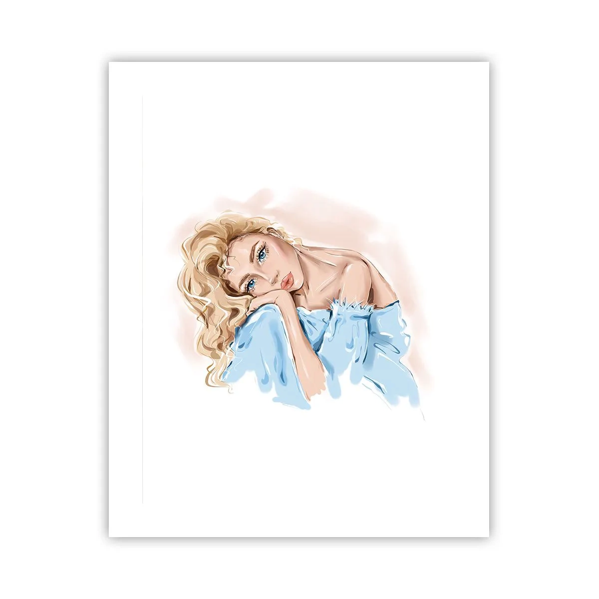 Poster - Sognante nel blu - 40x50 cm