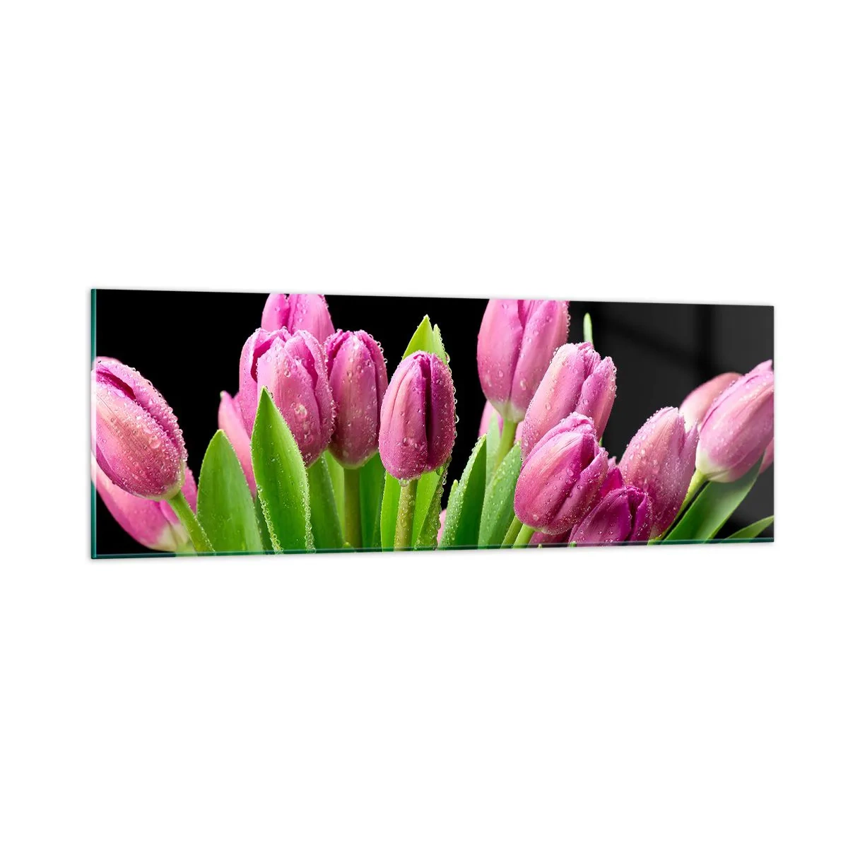 Quadro su vetro - Gioia lilla della primavera - 90x30 cm