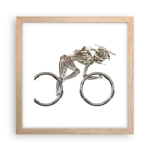 Poster in cornice rovere chiaro - Macchina perfetta - 30x30 cm