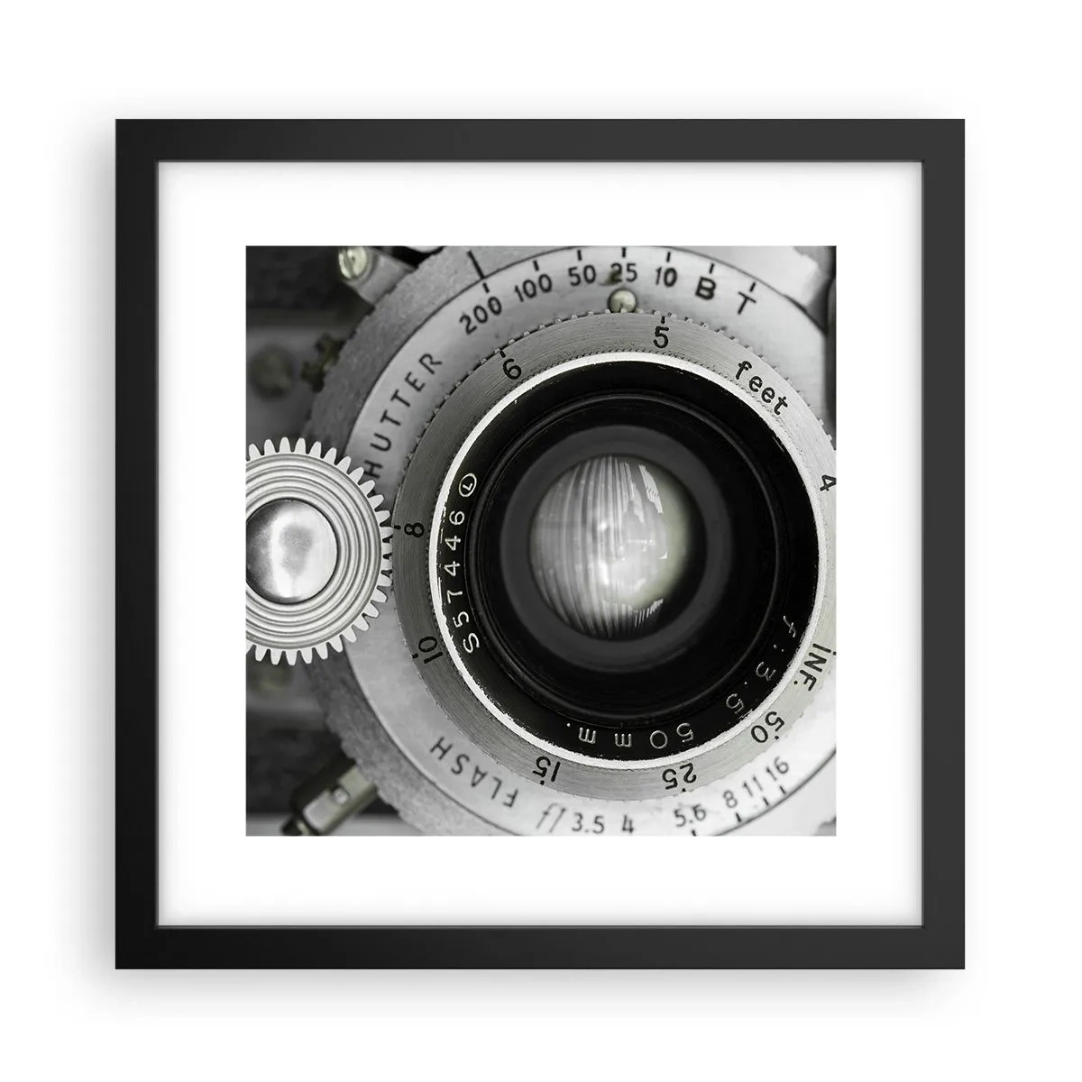 Poster in cornice nera - Racconto su Hollywood - 30x30 cm