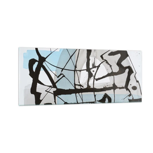 Quadro su vetro - Blu nonostante tutto - 100x40 cm
