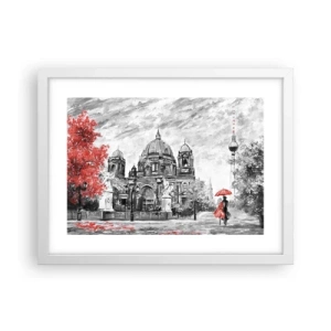 Poster in cornice bianca - Incontro a Berlino - 40x30 cm