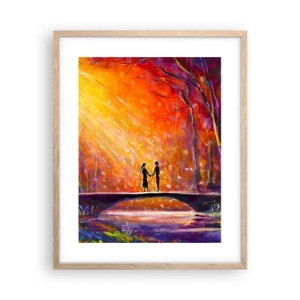 Poster in cornice rovere chiaro - Anche il cielo li ama - 40x50 cm