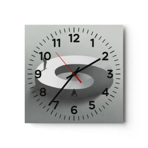Orologio da parete - Orologio in Vetro - Prova a cavartela - 40x40 cm