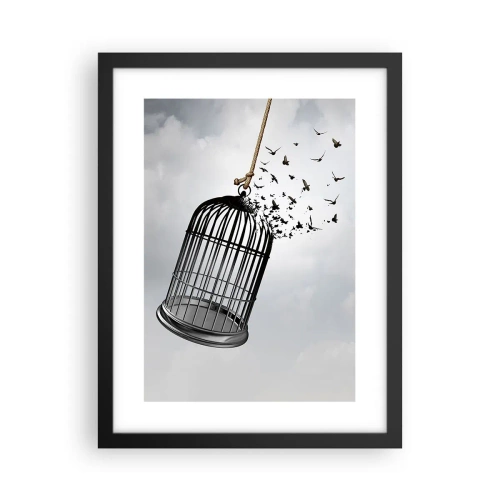 Poster in cornice nera - Fede... Speranza... Libertà! - 30x40 cm