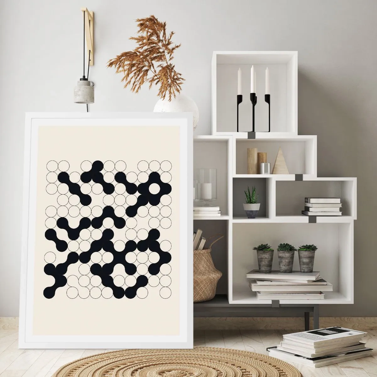 Poster in cornice bianca - Gioco cinese: variazione - 30x40 cm