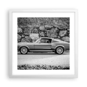 Poster in cornice bianca - La leggenda degli anni '60 - 40x40 cm