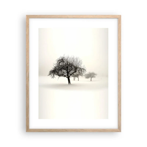 Poster in cornice rovere chiaro - Sogno invernale - 40x50 cm