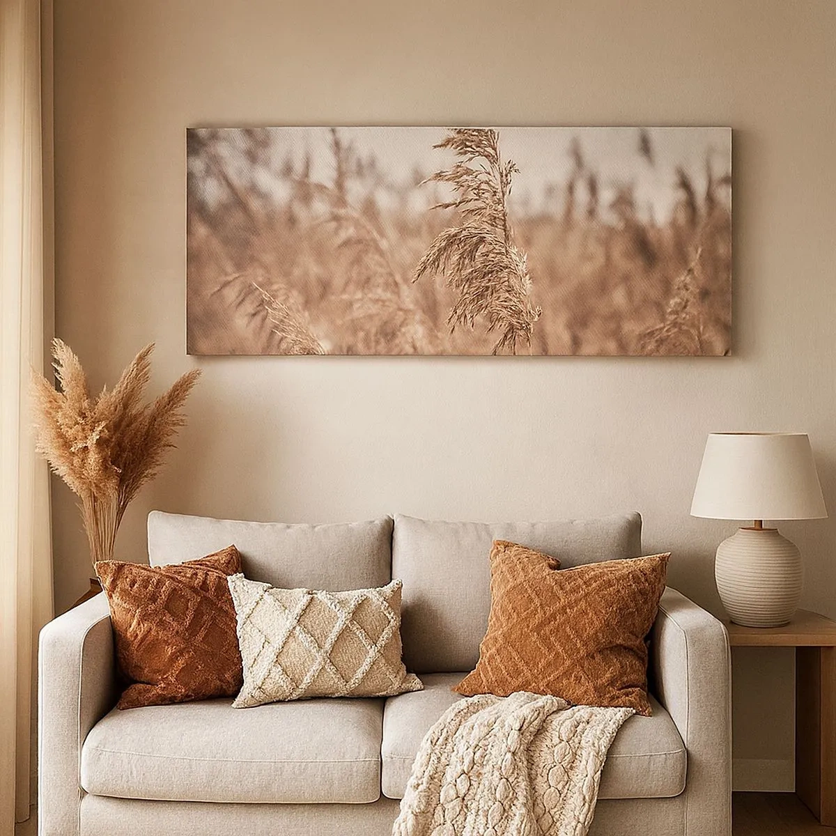Quadro su tela - Stampe su Tela - Nei campi è già autunno - 100x40 cm