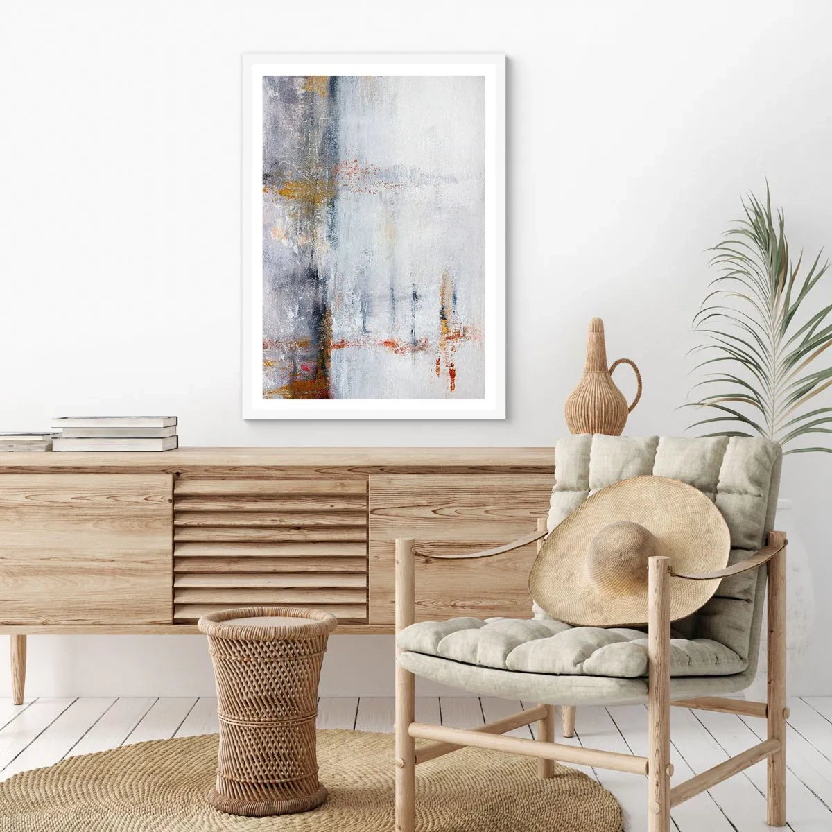 Poster in cornice bianca - Dietro la cortina d'aria - 61x91 cm