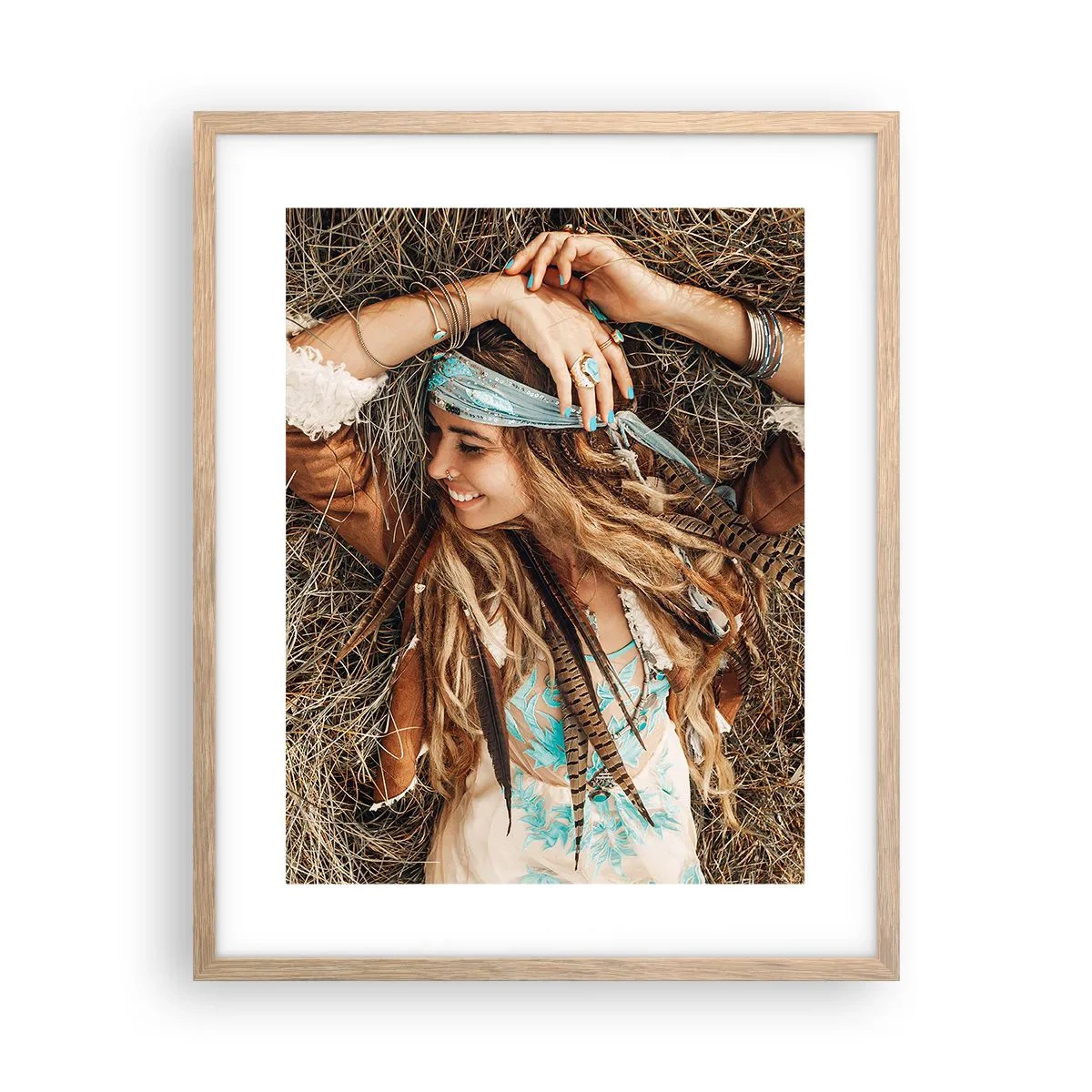 Poster in cornice rovere chiaro - Verso gli anni dell'amore - 40x50 cm