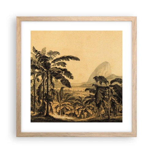 Poster in cornice rovere chiaro - Nel clima coloniale - 40x40 cm