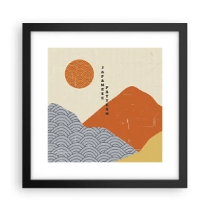 Poster in cornice nera - Spirito giapponese - 30x30 cm