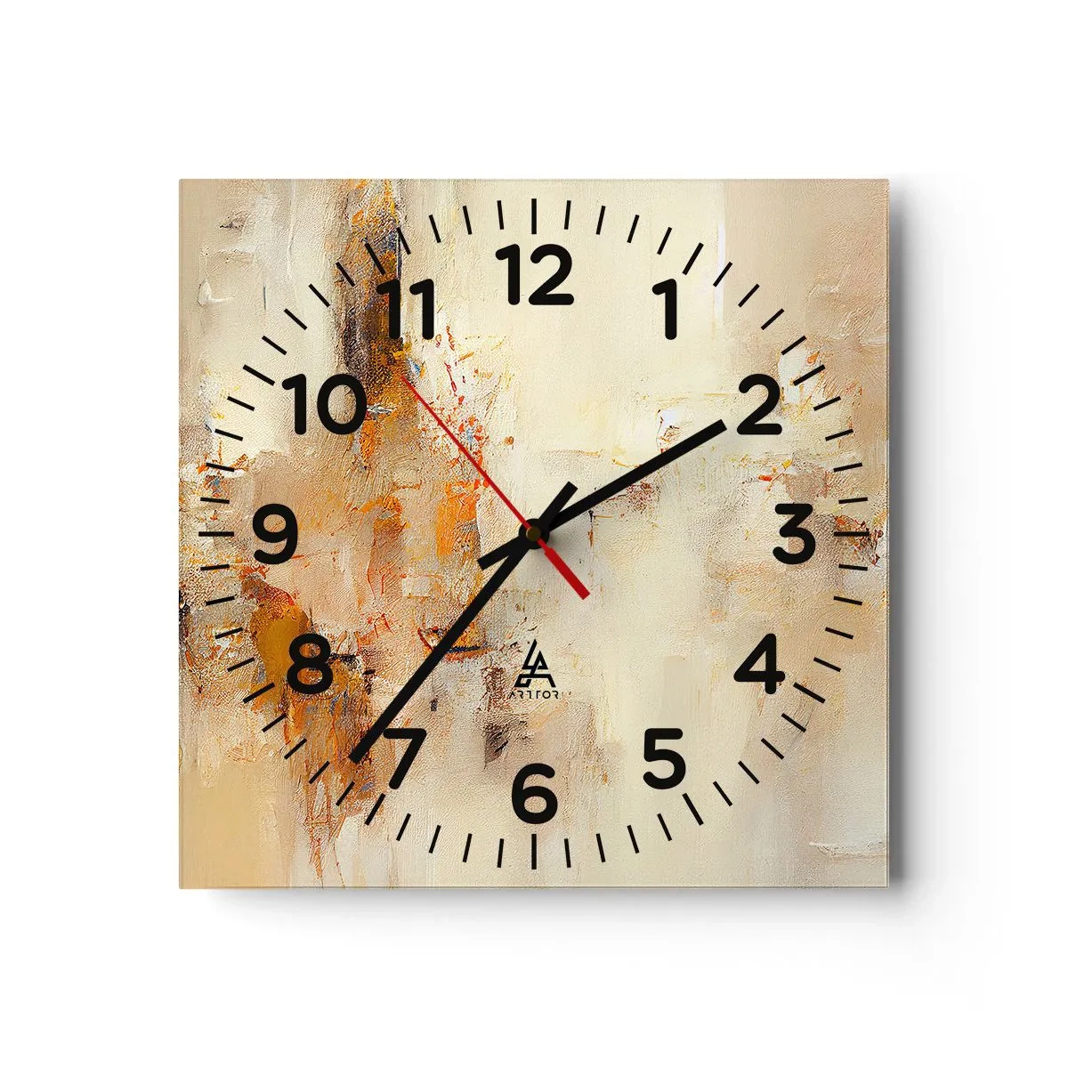 Orologio da parete - Orologio in Vetro - L'anima dell'ambra - 30x30 cm