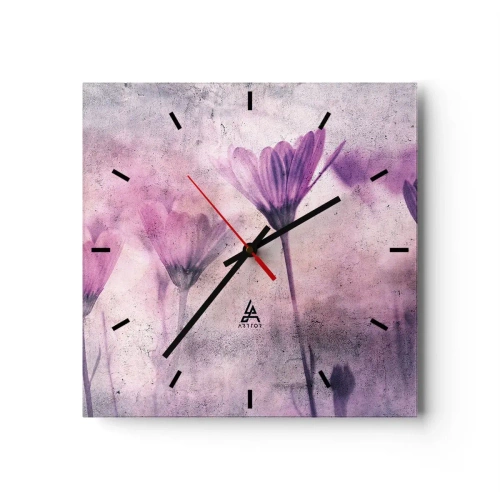 Orologio da parete - Orologio in Vetro - Il sogno dei fiori - 40x40 cm