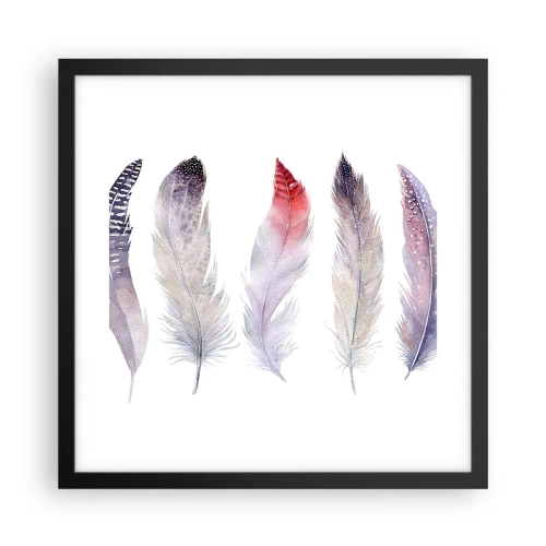 Poster in cornice nera - Delicate come una nebbia multicolore - 40x40 cm