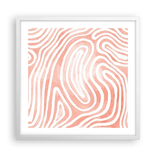 Poster in cornice bianca - Nel labirinto di corallo - 50x50 cm