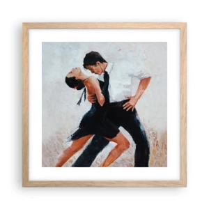 Poster in cornice rovere chiaro - Il tango dei miei sogni - 40x40 cm