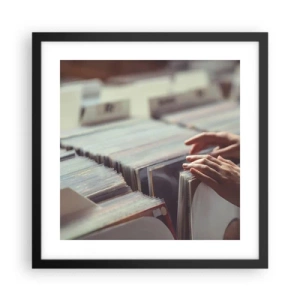 Poster in cornice nera - Alla ricerca di emozioni - 40x40 cm