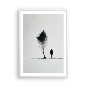 Poster in cornice bianca - Tutti viaggiamo  - 50x70 cm