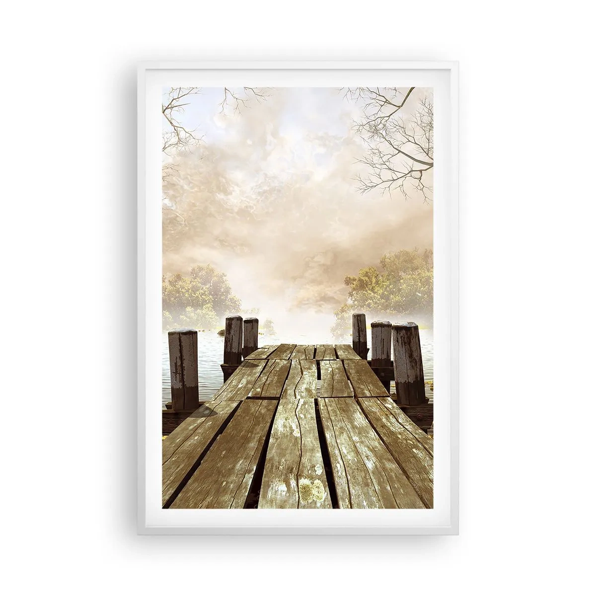 Poster in cornice bianca - La mite melanconia autunnale - 61x91 cm